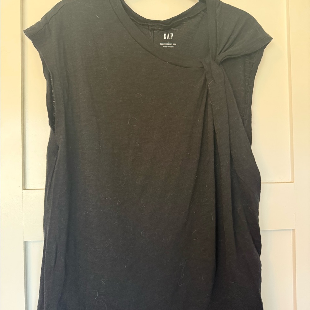 GAP Black Sleeveless Tank with Shoulder Tie